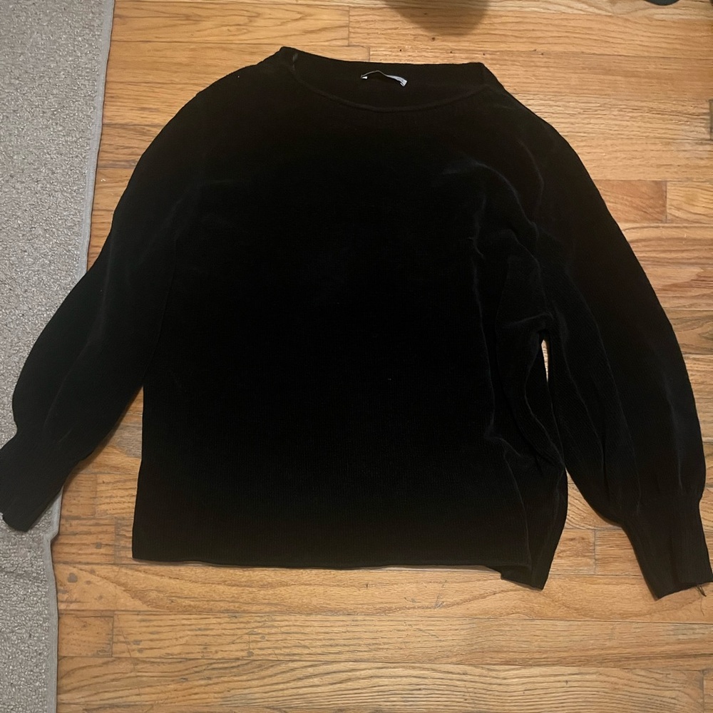 Zara Balloon Sleeve Chenille sweater